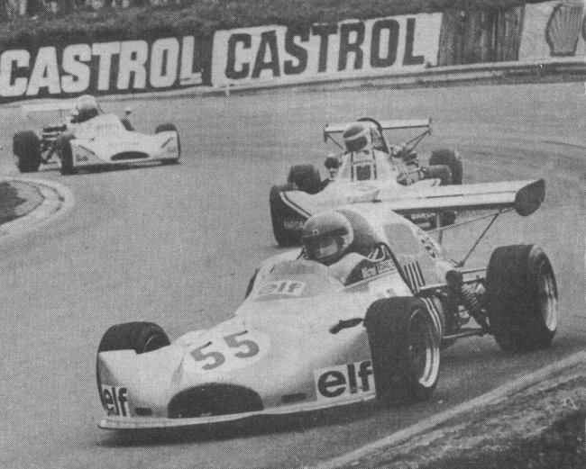 1973 - Michel Leclère in the A364B leading Tony Brise at Brands Hatch